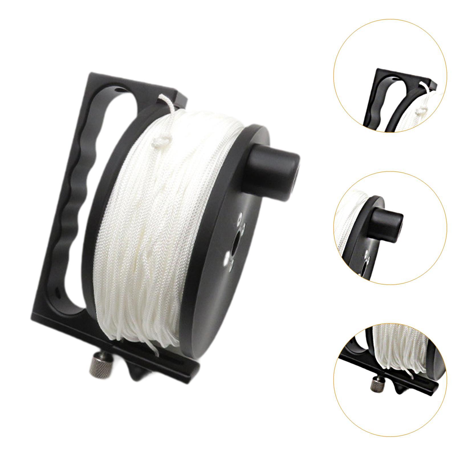 Reel Handle - รอกดำน้ำแบบหมุนได้ อุปกรณ์พกพา ปรับได้รวดเร็วด้วยไนลอน สำหรับการพายเรือคายัค ดำน้ำลึก กีฬาทางน้ำ