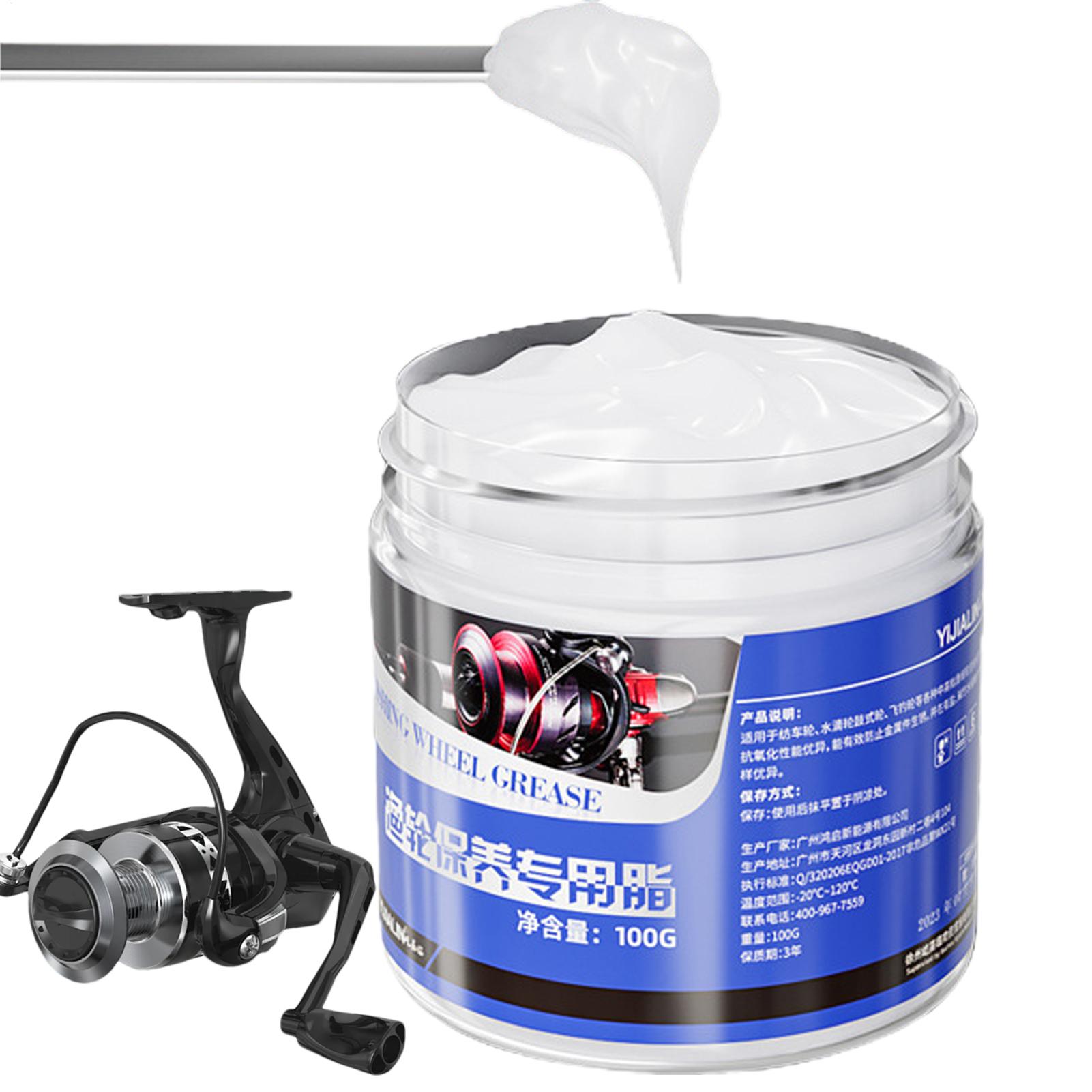 Reel Grease - น้ำมันหล่อลื่นรอกตกปลา น้ำมันหล่อลื่นรอกตกปลาที่มีประสิทธิภาพ อุปกรณ์ดูแลรอกตกปลา 100 กรัม น้ำมันหล่อลื่นรอกตกปลาที่มีประสิทธิภาพ
